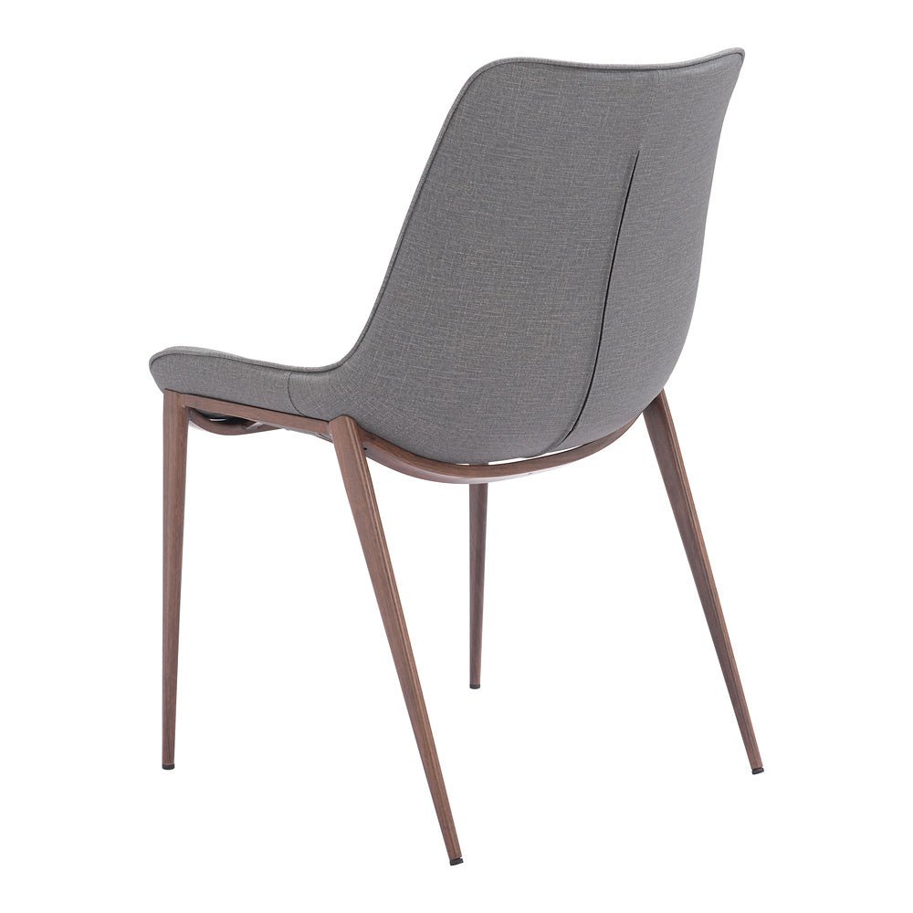 Silla Comercial para Hotel - ZUO MAGNUS - Varios Colores - Asiento y Respaldo Tapizados en Piel Sintética - 109934 - Zuo - NOGAL BEAT - Silla Comercial Interior