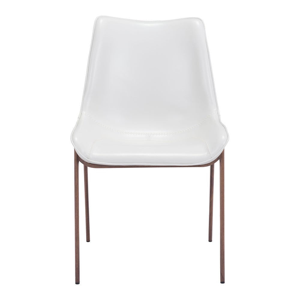 Silla Comercial para Hotel - ZUO MAGNUS - Varios Colores - Asiento y Respaldo Tapizados en Piel Sintética - 101273 - Zuo - NOGAL BEAT - Silla Comercial Interior