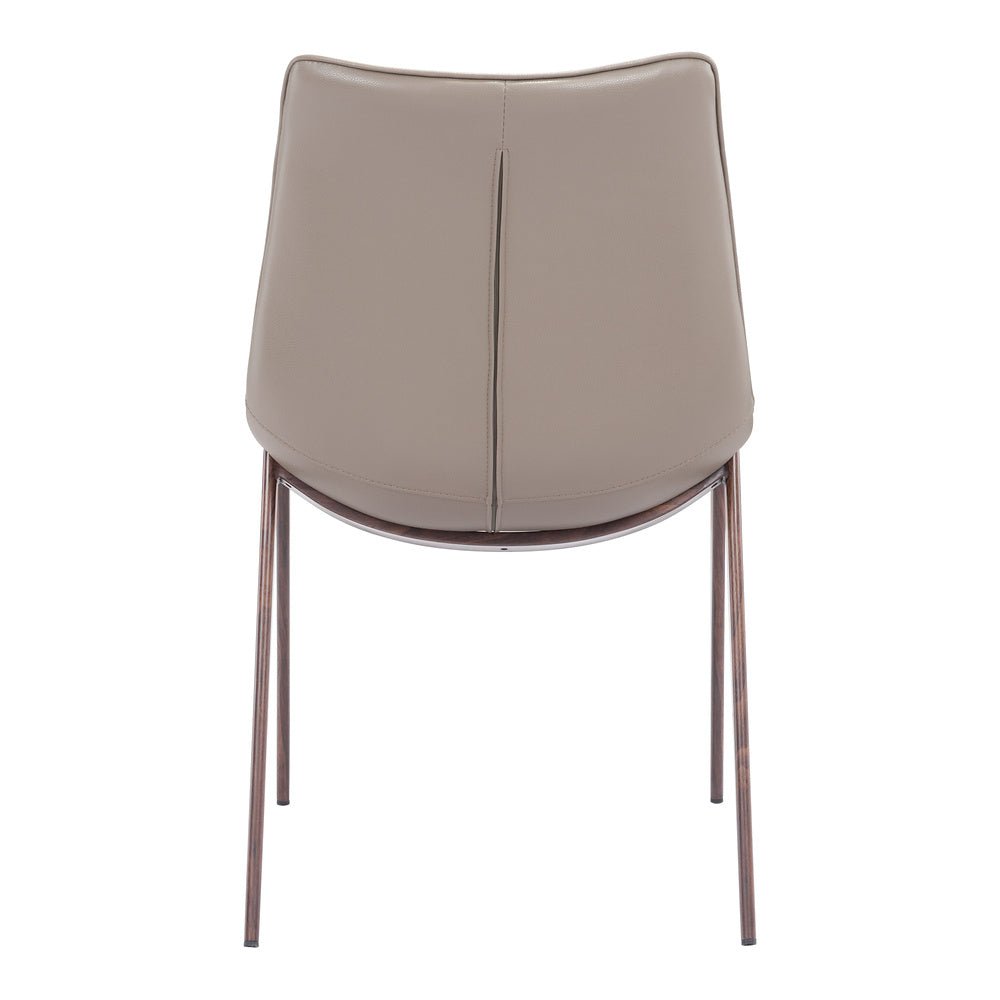 Silla Comercial para Hotel - ZUO MAGNUS - Varios Colores - Asiento y Respaldo Tapizados en Piel Sintética - 101272 - Zuo - NOGAL BEAT - Silla Comercial Interior