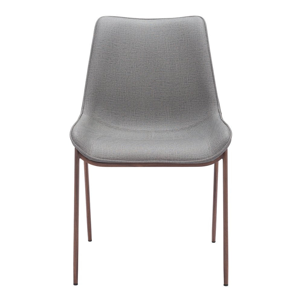 Silla Comercial para Hotel - ZUO MAGNUS - Varios Colores - Asiento y Respaldo Tapizados en Piel Sintética - 109934 - Zuo - NOGAL BEAT - Silla Comercial Interior