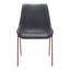 Silla Comercial para Hotel - ZUO MAGNUS - Varios Colores - Asiento y Respaldo Tapizados en Piel Sintética - 109933 - Zuo - NOGAL BEAT - Silla Comercial Interior