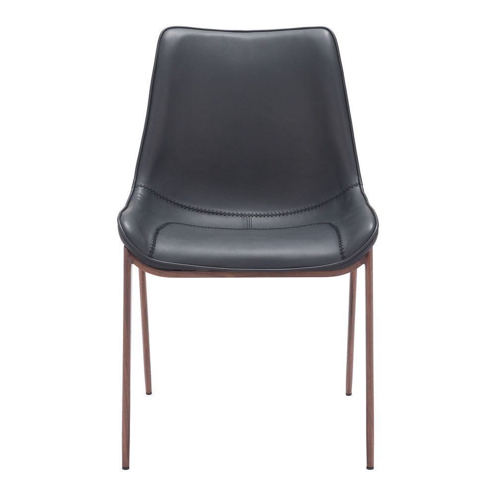 Silla Comercial para Hotel - ZUO MAGNUS - Varios Colores - Asiento y Respaldo Tapizados en Piel Sintética - 109933 - Zuo - NOGAL BEAT - Silla Comercial Interior