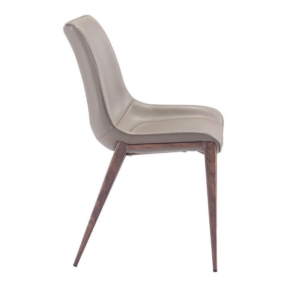 Silla Comercial para Hotel - ZUO MAGNUS - Varios Colores - Asiento y Respaldo Tapizados en Piel Sintética - 101272 - Zuo - NOGAL BEAT - Silla Comercial Interior