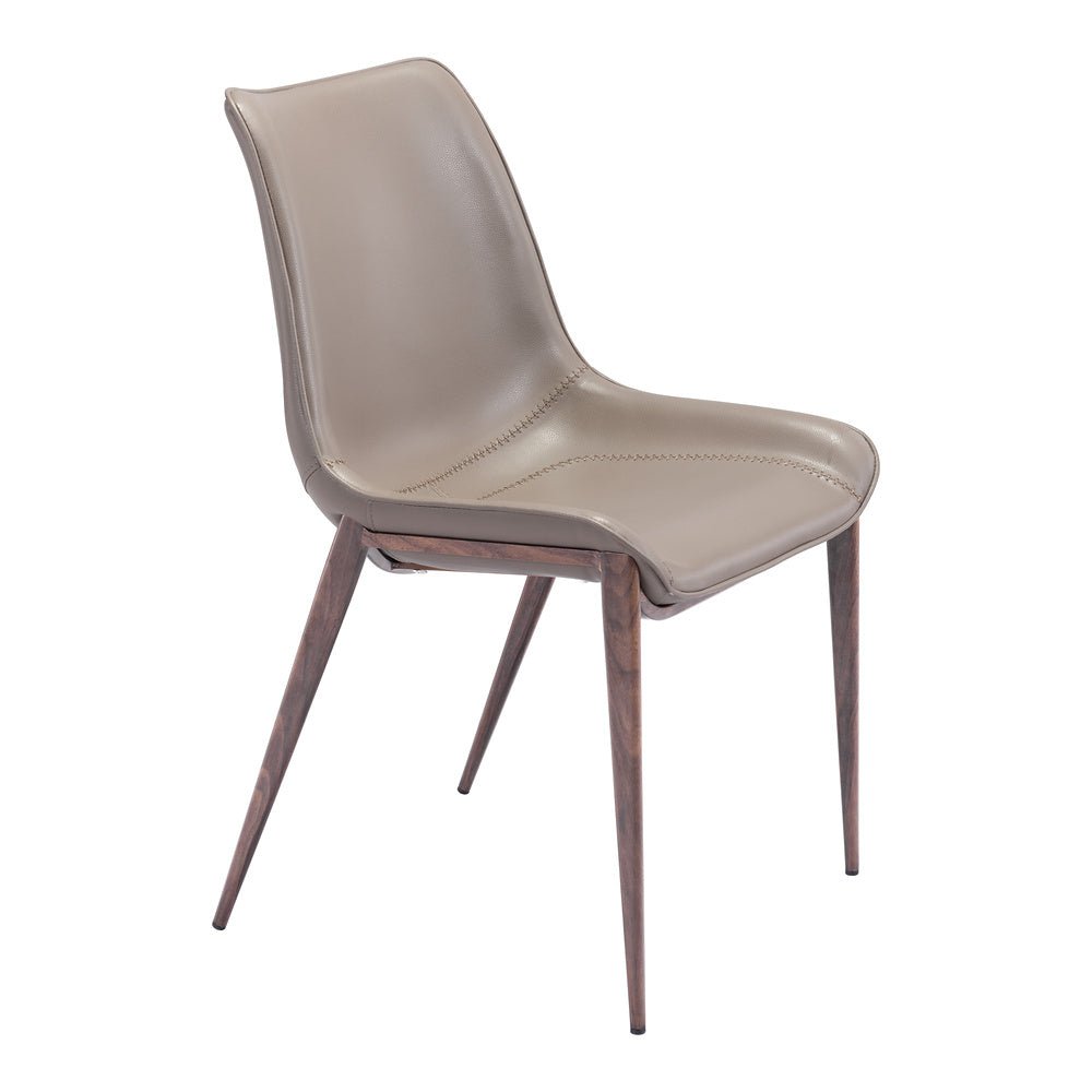 Silla Comercial para Hotel - ZUO MAGNUS - Varios Colores - Asiento y Respaldo Tapizados en Piel Sintética - 101272 - Zuo - NOGAL BEAT - Silla Comercial Interior