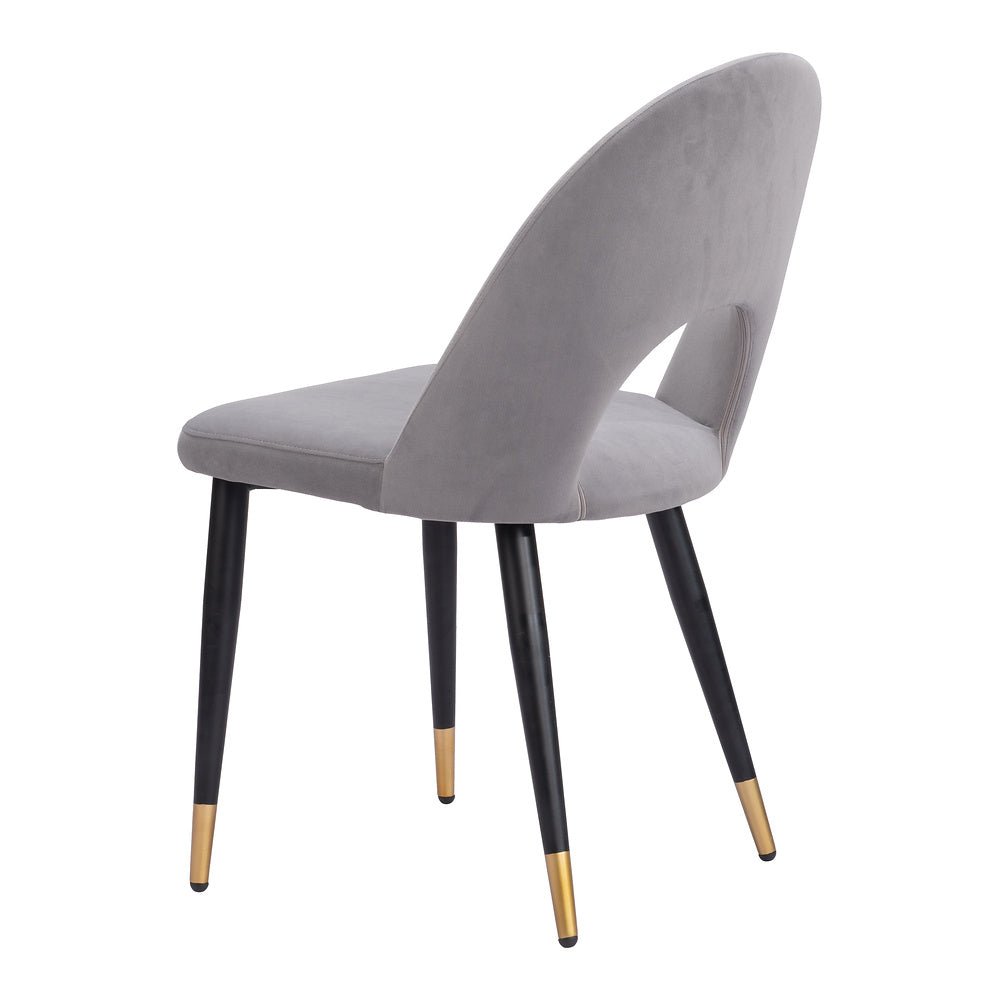 Silla Comercial para Hotel - ZUO MENLO - Varios Colores - Asiento y Respaldo Tapizados en Tela Tipo Terciopelo - 109874 - Zuo - NOGAL BEAT - Silla Comercial Interior