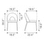 Silla Comercial para Hotel - ZUO MENLO - Varios Colores - Asiento y Respaldo Tapizados en Tela Tipo Terciopelo - 109874 - Zuo - NOGAL BEAT - Silla Comercial Interior