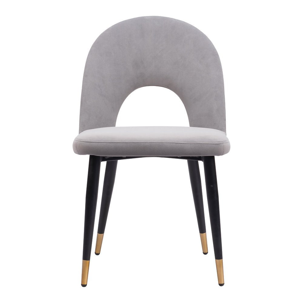 Silla Comercial para Hotel - ZUO MENLO - Varios Colores - Asiento y Respaldo Tapizados en Tela Tipo Terciopelo - 109874 - Zuo - NOGAL BEAT - Silla Comercial Interior
