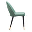 Silla Comercial para Hotel - ZUO MENLO - Varios Colores - Asiento y Respaldo Tapizados en Tela Tipo Terciopelo - 109875 - Zuo - NOGAL BEAT - Silla Comercial Interior