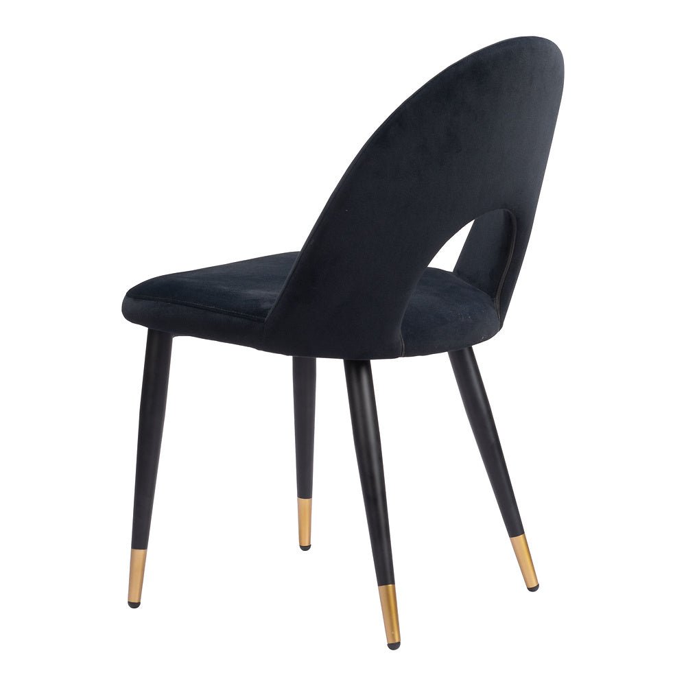 Silla Comercial para Hotel - ZUO MENLO - Varios Colores - Asiento y Respaldo Tapizados en Tela Tipo Terciopelo - 109873 - Zuo - NOGAL BEAT - Silla Comercial Interior