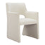 Silla Comercial para Hotel - ZUO MINET - Blanco Lino - Asiento y Respaldo Tapizados en Lino Sintético - 109998 - Zuo - NOGAL BEAT - Silla Comercial Interior