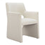 Silla Comercial para Hotel - ZUO MINET - Blanco Lino - Asiento y Respaldo Tapizados en Lino Sintético - 109998 - Zuo - NOGAL BEAT - Silla Comercial Interior