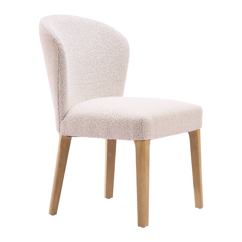 Silla Comercial para Hotel - ZUO MONDSTEIN - Marfil - Asiento y Respaldo Tapizados en Tela Tipo Borrego - 111004 - Zuo - NOGAL BEAT - Silla Comercial Interior