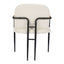 Silla Comercial para Hotel - ZUO SIBU - Crema - Asiento y Respaldo Tapizados en Piel Sintética - 109963 - Zuo - NOGAL BEAT - Silla Comercial Interior