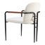Silla Comercial para Hotel - ZUO SIBU - Crema - Asiento y Respaldo Tapizados en Piel Sintética - 109963 - Zuo - NOGAL BEAT - Silla Comercial Interior