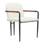 Silla Comercial para Hotel - ZUO SIBU - Crema - Asiento y Respaldo Tapizados en Piel Sintética - 109963 - Zuo - NOGAL BEAT - Silla Comercial Interior