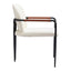 Silla Comercial para Hotel - ZUO SIBU - Crema - Asiento y Respaldo Tapizados en Piel Sintética - 109963 - Zuo - NOGAL BEAT - Silla Comercial Interior