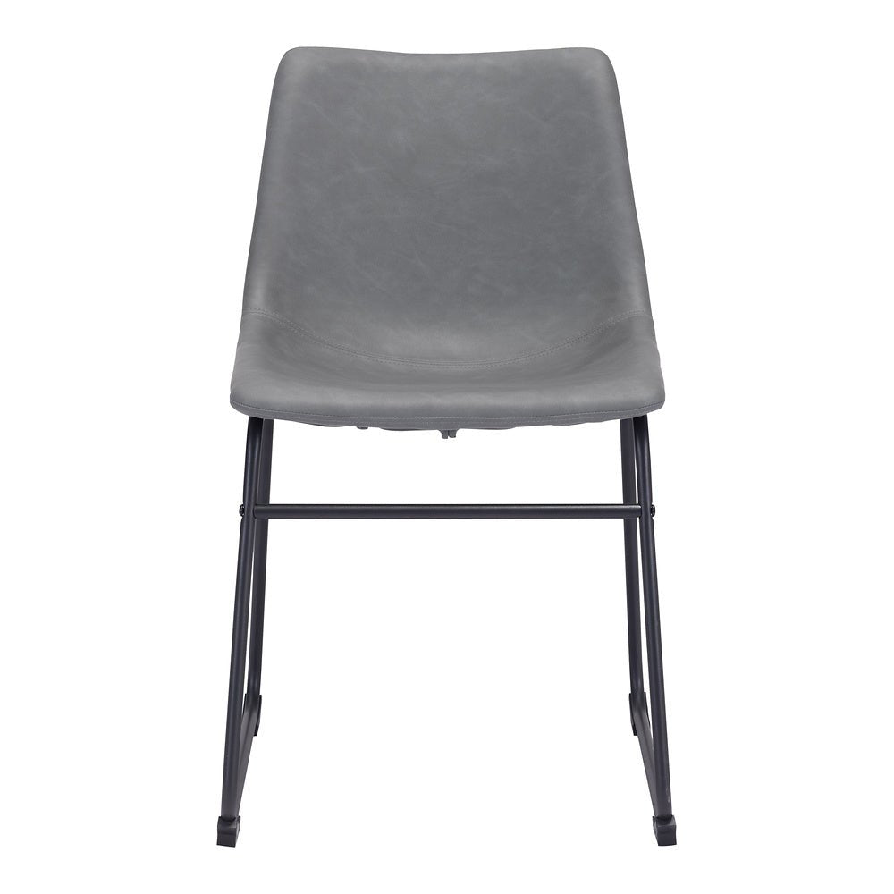 Silla Comercial para Hotel - ZUO SMART - Varios Colores - Asiento y Respaldo Tapizados en Piel Sintética - 101995 - Zuo - NOGAL BEAT - Silla Comercial Interior