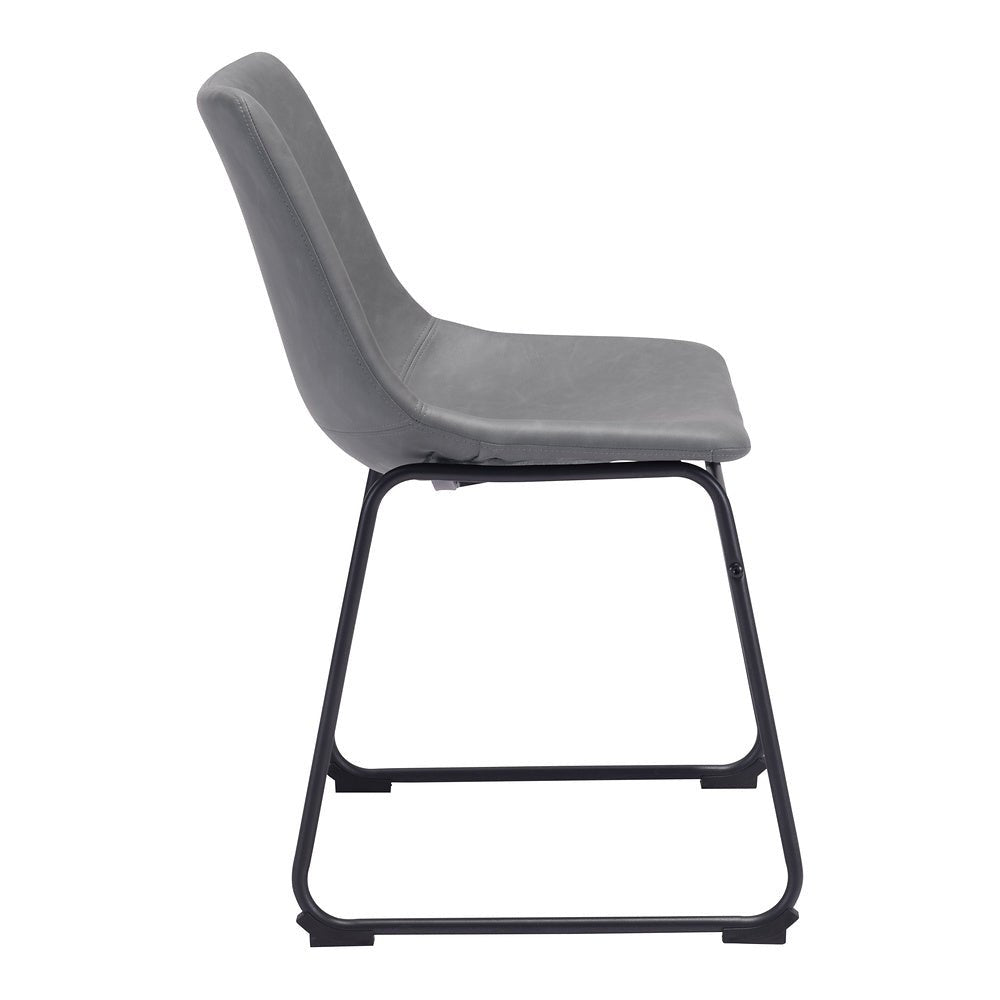 Silla Comercial para Hotel - ZUO SMART - Varios Colores - Asiento y Respaldo Tapizados en Piel Sintética - 101995 - Zuo - NOGAL BEAT - Silla Comercial Interior