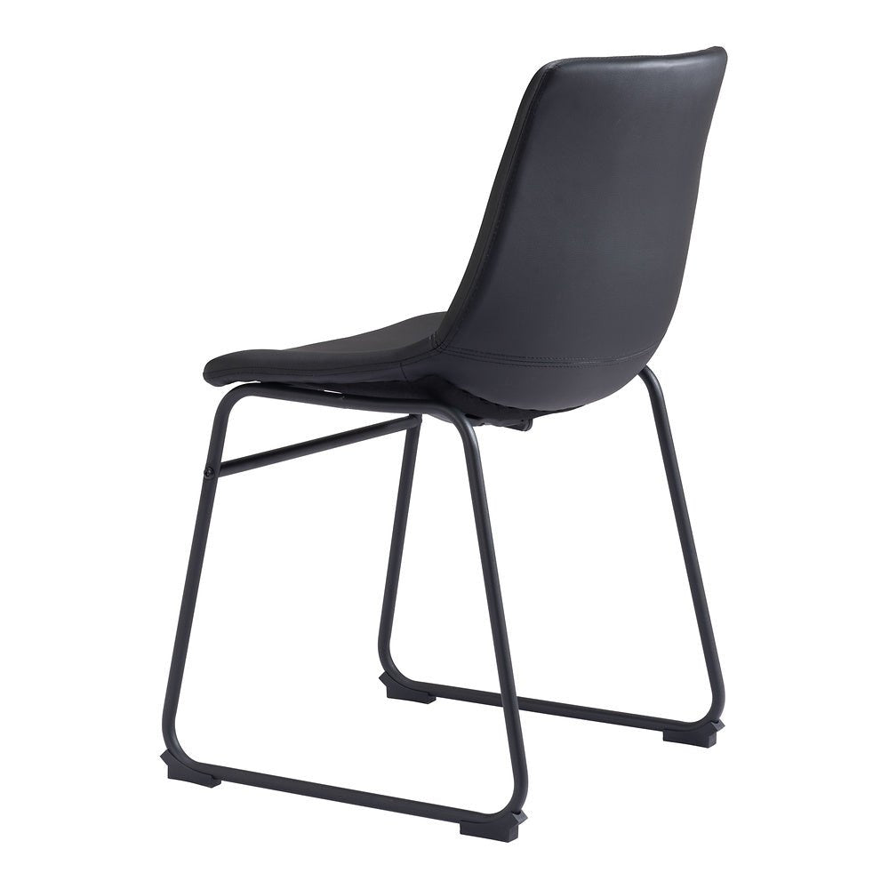 Silla Comercial para Hotel - ZUO SMART - Varios Colores - Asiento y Respaldo Tapizados en Piel Sintética - 109648 - Zuo - NOGAL BEAT - Silla Comercial Interior