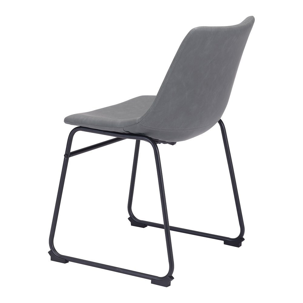 Silla Comercial para Hotel - ZUO SMART - Varios Colores - Asiento y Respaldo Tapizados en Piel Sintética - 101995 - Zuo - NOGAL BEAT - Silla Comercial Interior