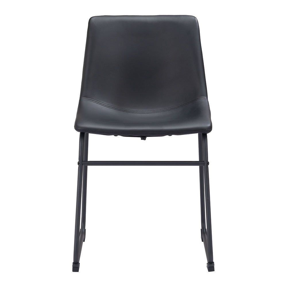 Silla Comercial para Hotel - ZUO SMART - Varios Colores - Asiento y Respaldo Tapizados en Piel Sintética - 109648 - Zuo - NOGAL BEAT - Silla Comercial Interior