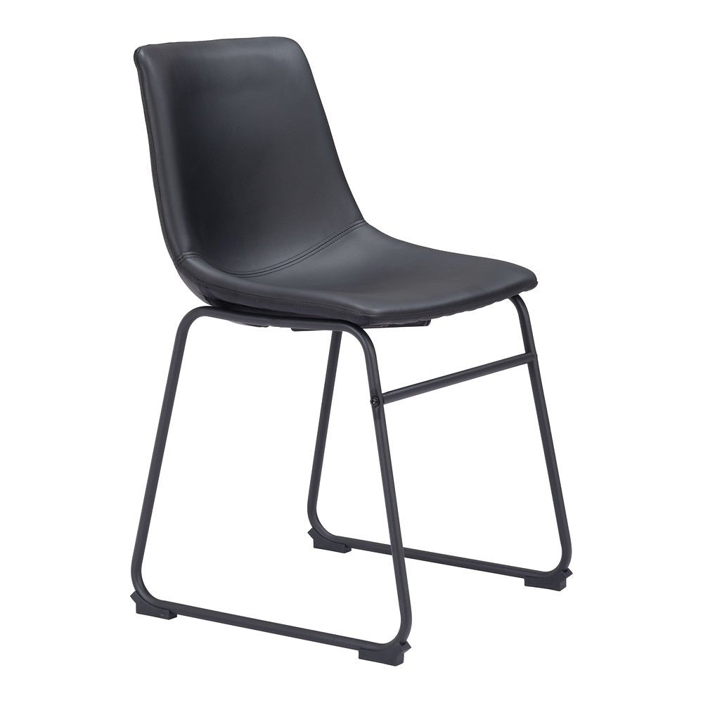 Silla Comercial para Hotel - ZUO SMART - Varios Colores - Asiento y Respaldo Tapizados en Piel Sintética - 109648 - Zuo - NOGAL BEAT - Silla Comercial Interior