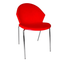 Silla Albar PL-50 con asiento de polipropileno y estructura tubular redonda de acero color aluminio, estibable