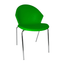 Silla Albar PL-50 con asiento de polipropileno y estructura tubular redonda de acero color aluminio, estibable