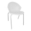 Silla Albar PL-50 con asiento de polipropileno y estructura tubular redonda de acero color aluminio, estibable