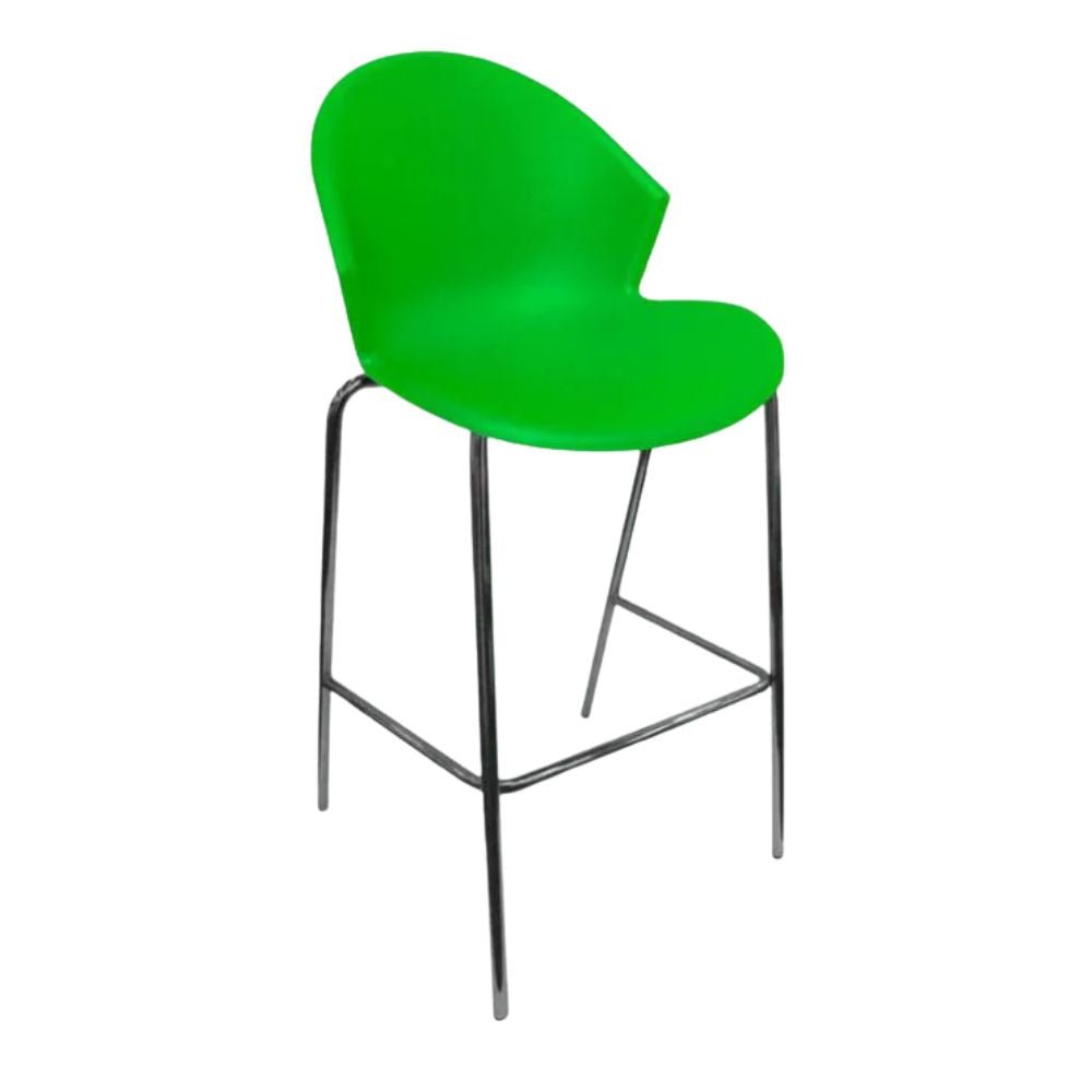 Silla comercial Albar PL-51 de polipropileno con estructura tubular de acero estibable