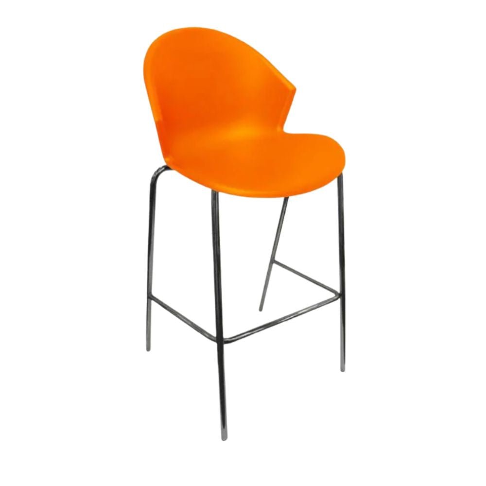 Silla comercial Albar PL-51 de polipropileno con estructura tubular de acero estibable