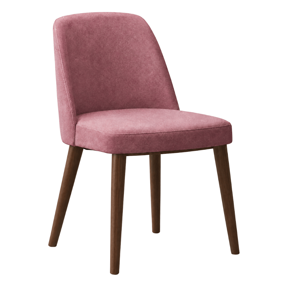 Silla Comercial para Restaurante - LABENZE MORA - Madera de Haya - Asiento y Respaldo Tapizado - 162-4360T-NOG-000 GRADO 0 - Labenze - NOGAL BEAT - Silla Comercial Interior