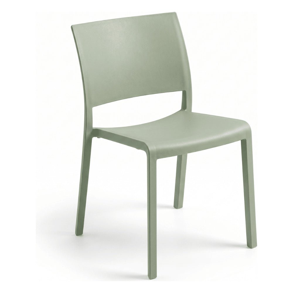 Silla Comercial para Restaurante Protección UV - RESOL FIONA - Varios Colores - Asiento y Respaldo en Polipropileno - 00774 - Resol - NOGAL BEAT - Silla Comercial Exterior