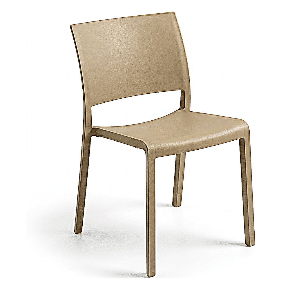 Silla Comercial para Restaurante Protección UV - RESOL FIONA - Varios Colores - Asiento y Respaldo en Polipropileno - 01846 - Resol - NOGAL BEAT - Silla Comercial Exterior