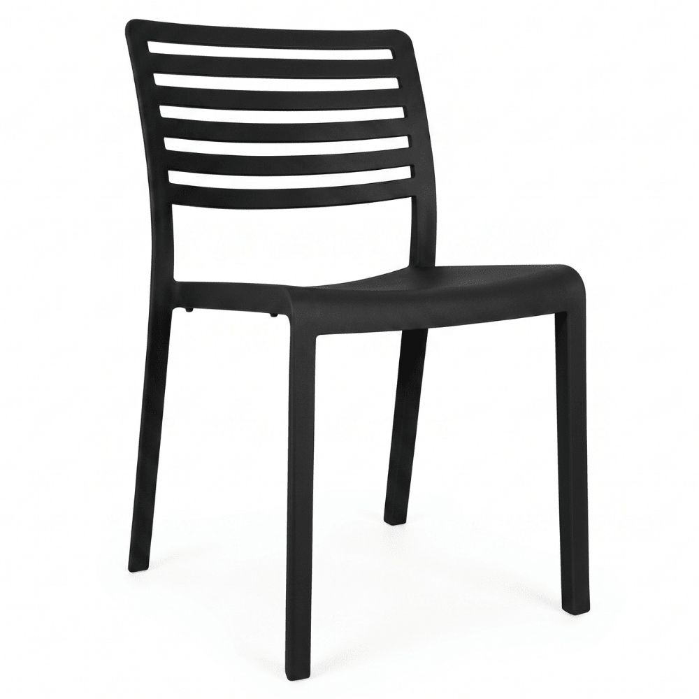 Silla comercial Resol Lama de polipropileno con fibra de vidrio, apilable para exterior