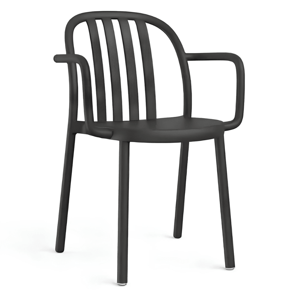 Silla comercial Resol Sue Armchair de polipropileno con fibra de vidrio y brazos para exterior