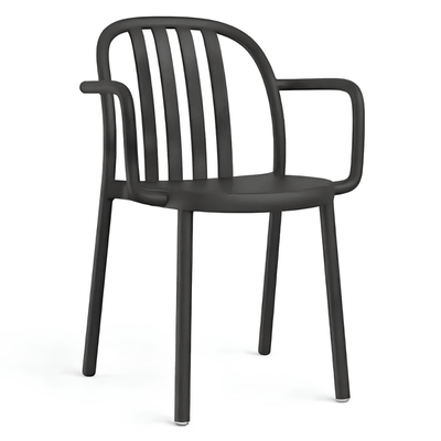 Silla Comercial para Restaurante Protección UV - RESOL SUE ARMCHAIR - Varios Colores - Asiento y Respaldo en Polipropileno - 5174 - Resol - NOGAL BEAT - Sillas