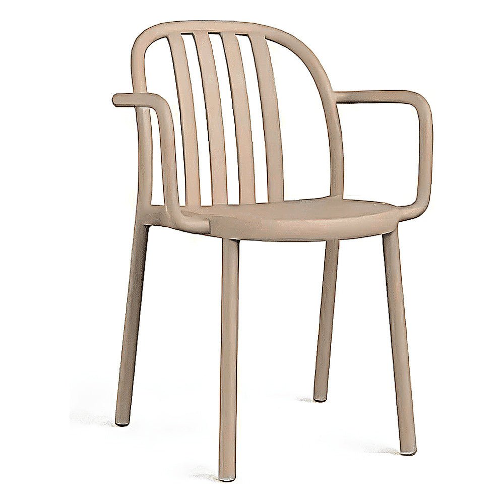 Silla Comercial para Restaurante Protección UV - RESOL SUE ARMCHAIR - Varios Colores - Asiento y Respaldo en Polipropileno - 07142 - Resol - NOGAL BEAT - Silla Comercial Exterior