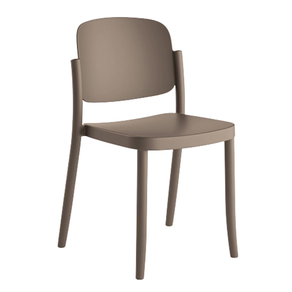 Silla comercial Colos Piazza 1 de polipropileno con fibra de vidrio, cuatro patas y estilo retro apilable