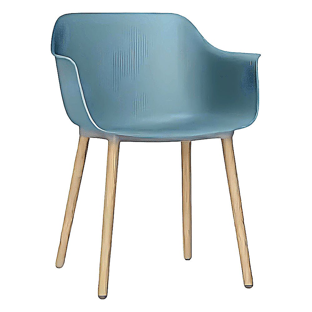 Silla Comercial para Restaurante - RESOL SHAPE MADERA - Varios Colores - Asiento y Respaldo en Polipropileno - 05313 - Resol - NOGAL BEAT - Silla Comercial Interior