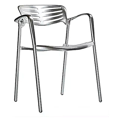 Silla Comercial para Restaurante - RESOL TOLEDO - Varios Colores - Asiento y Respaldo en Aluminio - 70000 - Resol - NOGAL BEAT - Silla Comercial Interior