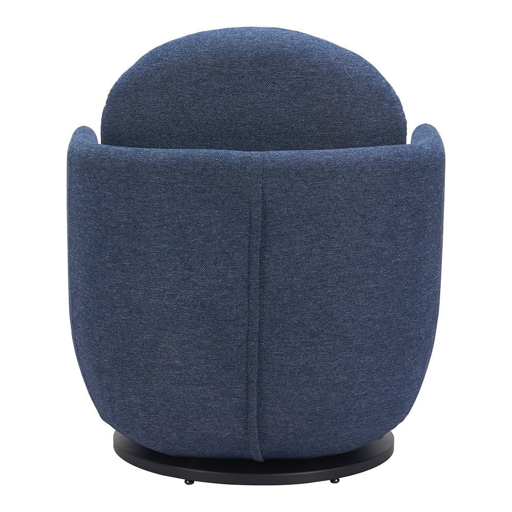Silla Comercial para Restaurante - ZUO BANT - Azul - Asiento y Respaldo Tapizados en Tejido Texturizado - 110015 - Zuo - NOGAL BEAT - Silla Comercial Interior