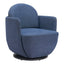 Silla Comercial para Restaurante - ZUO BANT - Azul - Asiento y Respaldo Tapizados en Tejido Texturizado - 110015 - Zuo - NOGAL BEAT - Silla Comercial Interior