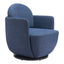 Silla Comercial para Restaurante - ZUO BANT - Azul - Asiento y Respaldo Tapizados en Tejido Texturizado - 110015 - Zuo - NOGAL BEAT - Silla Comercial Interior