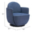 Silla Comercial para Restaurante - ZUO BANT - Azul - Asiento y Respaldo Tapizados en Tejido Texturizado - 110015 - Zuo - NOGAL BEAT - Silla Comercial Interior