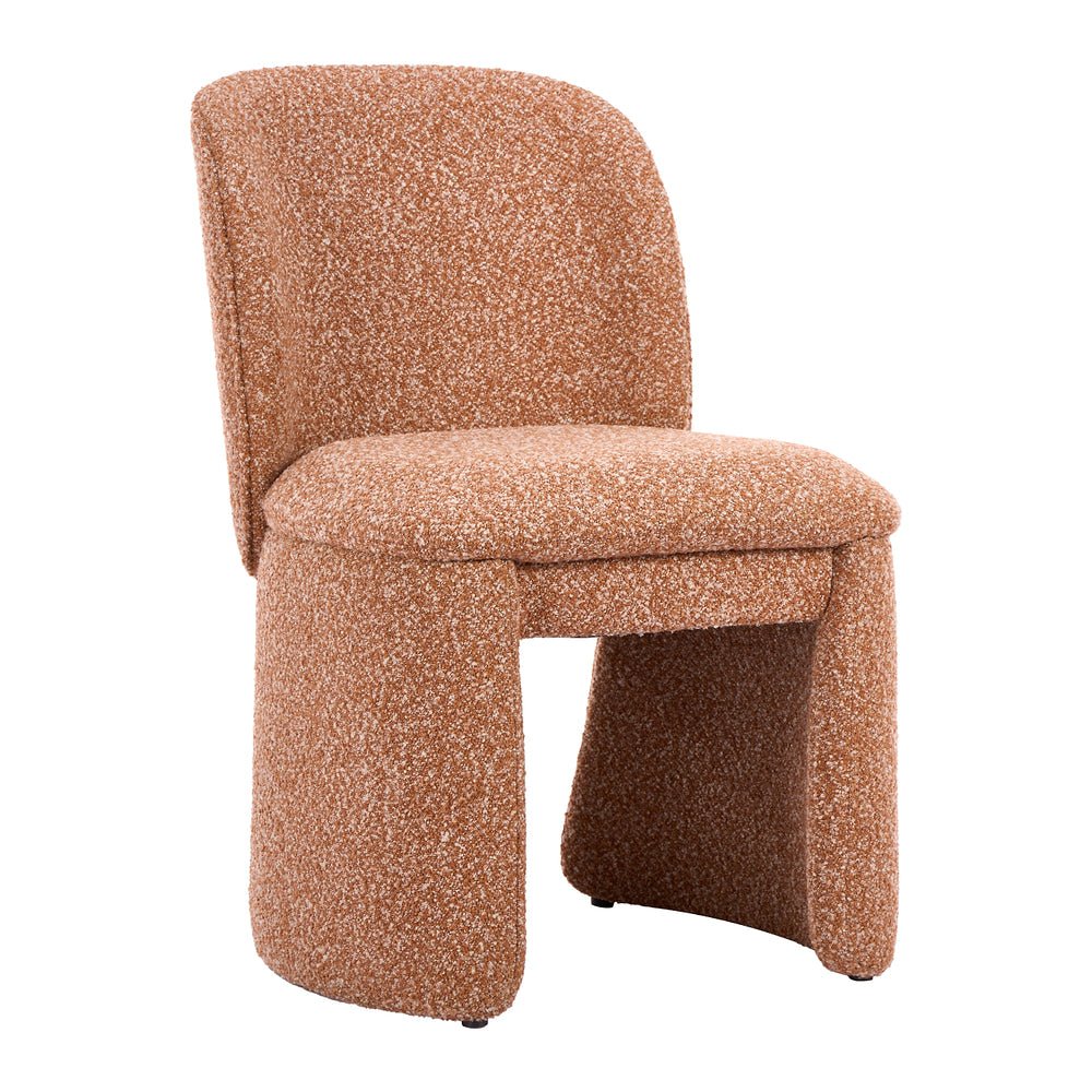 Silla Comercial para Restaurante - ZUO CITRINE - Café Galleta - Asiento y Respaldo Tapizados en Tela Tipo Borrego - 111005 - Zuo - NOGAL BEAT - Silla Comercial Interior