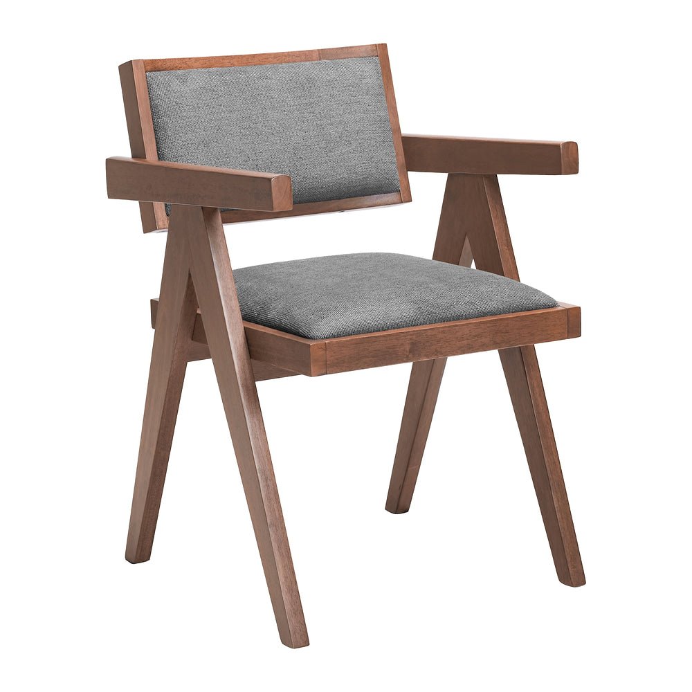 Silla Comercial para Restaurante - ZUO DELHI - Varios Colores - Asiento y Respaldo Tapizados en Lino Sintético - 110396 - Zuo - NOGAL BEAT - Silla Comercial Interior