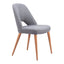 Silla Comercial para Restaurante - ZUO LEITH - Gris - Asiento y Respaldo Tapizados - 110122 - Zuo - NOGAL BEAT - Silla Comercial Interior