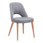 Silla Comercial para Restaurante - ZUO LEITH - Gris - Asiento y Respaldo Tapizados - 110122 - Zuo - NOGAL BEAT - Silla Comercial Interior