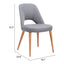 Silla Comercial para Restaurante - ZUO LEITH - Gris - Asiento y Respaldo Tapizados - 110122 - Zuo - NOGAL BEAT - Silla Comercial Interior